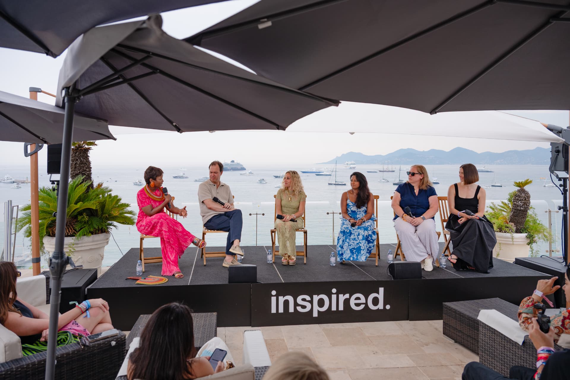 Carlee Wolfe on the Inspired panel stage in Cannes, France.